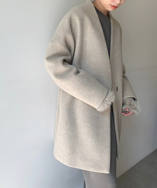Whim Gazette（ウィムガゼット）の「メリンプミドルコート（ノーカラー