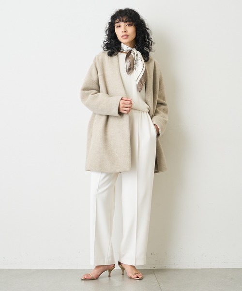 Whim Gazette（ウィムガゼット）の「メリンプミドルコート（ノーカラー