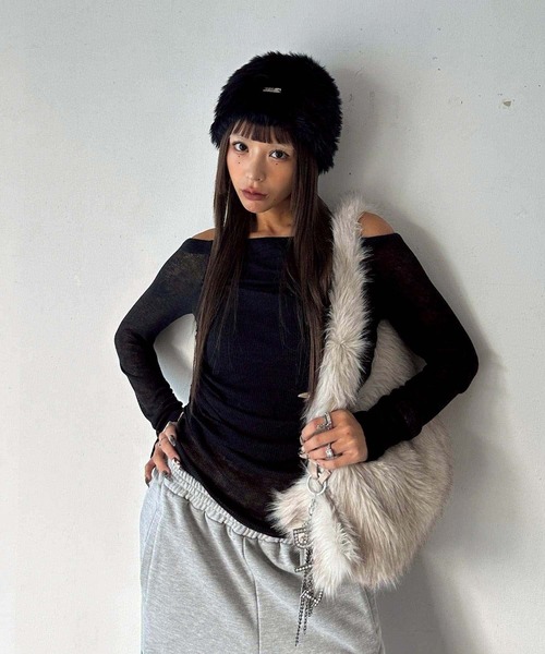 ミニポーチ付き ファーバッグ（ハンドバッグ）｜d.i.a.（ダイヤ）の