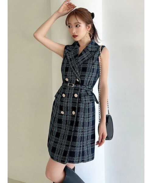 RESEXXY（リゼクシー）の「ツイードノースリミニワンピース