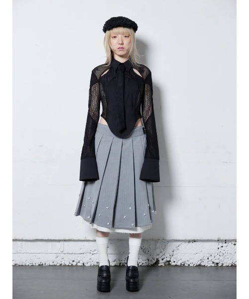 neith.（ネイス）の「neith./ネイス/Lace Tied Shirts（シャツ