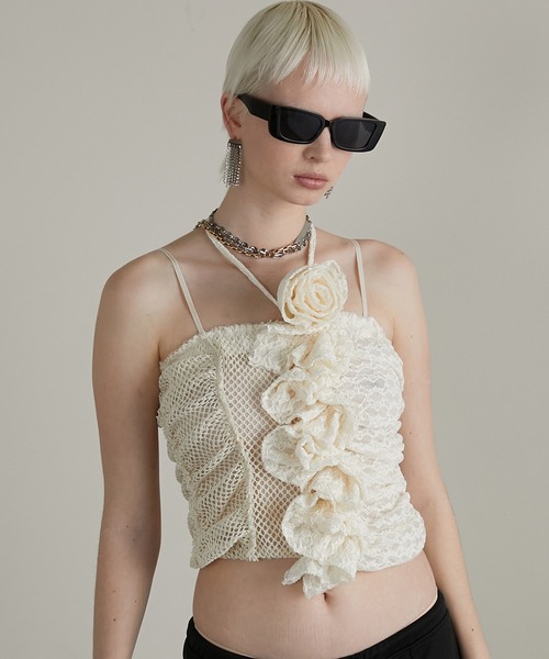 prankproject メッシュローズチューブトップ prankproject メッシュ