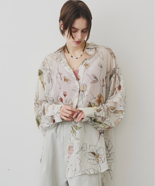オリジナルvintageフラワープリントリラックスシャツ（シャツ/ブラウス
