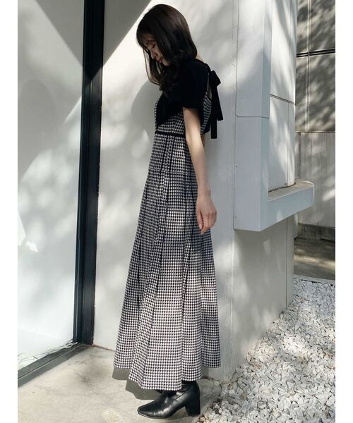 MERCURYDUO（マーキュリーデュオ）の「2WAY千鳥柄ジャカードニット