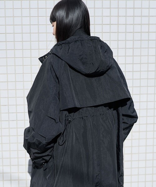 セール】ナイロン ドローコード ロングコート（モッズコート