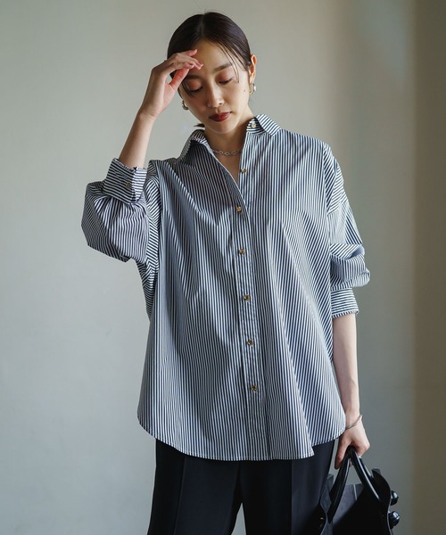 LOUNGEDRESS（ラウンジドレス）の「ストライプBIGシャツ（シャツ