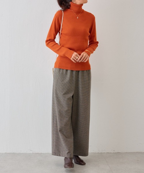 BEARDSLEY（ビアズリー）の「ウエストリブ起毛チェックパンツ（その他