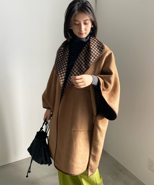 Ameri（アメリ）の「REVERSIBLE COLOR PONCHO COAT（ポンチョ）」 - WEAR