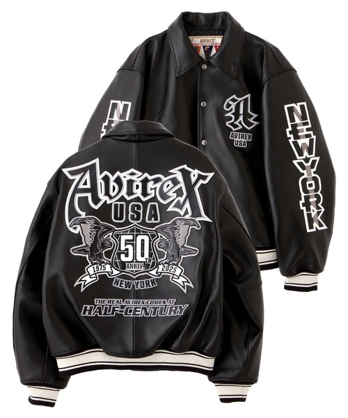 50th Anniversary》GRAPHIC VARSITY LEATHER JACKET / 50周年