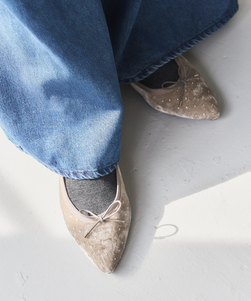 セール】《追加》ポインテッドグリッタードットバレエ（バレエシューズ