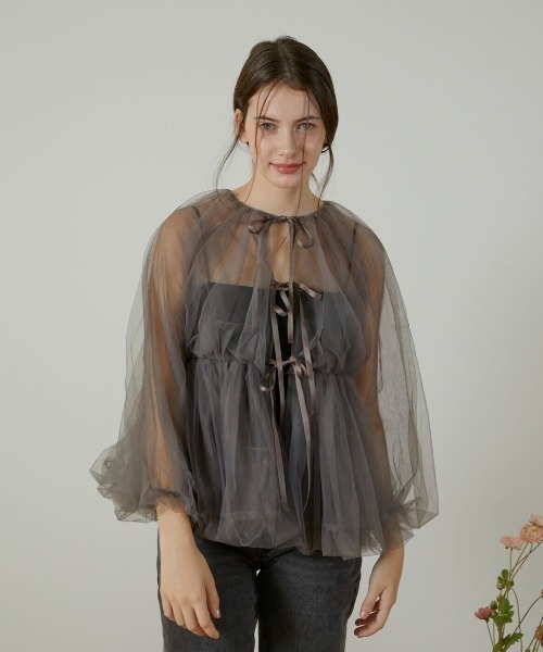 MIRO AMURETTE（ミロアミュレット）の「tulle peplum blouse/チュール