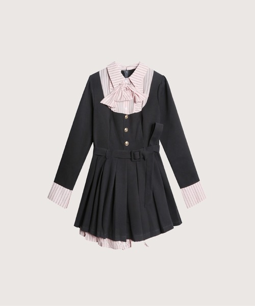 LA POMME petit（ラポミ・プチ）の「パッチワークプレッピープリーツ