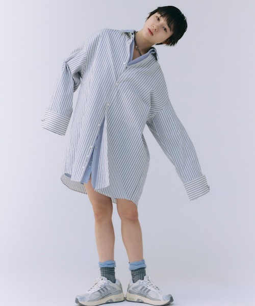 JOSEMOON STRIPE SHIRT/ジョゼムーンストライプシャツ（シャツ