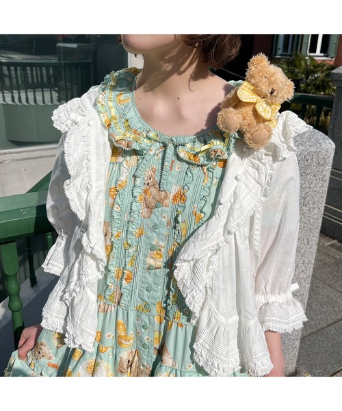 PINK HOUSE（ピンクハウス）の「フード付きボレロ風ブラウス（シャツ