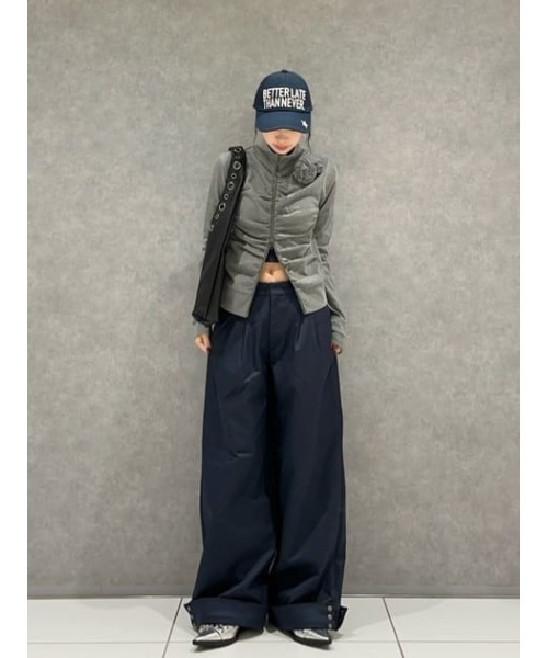 FRONT ZIP GATHER トップス（Tシャツ/カットソー）｜LAGUA GEM