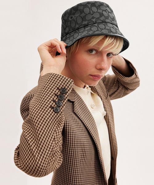COACH（コーチ）の「シグネチャー ジャカード バケット ハット（ハット
