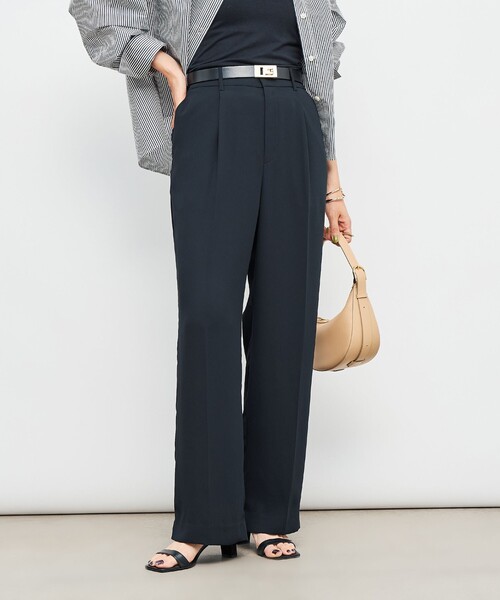 セール】ウォッシャブルバックサテンセミワイドパンツ（その他パンツ