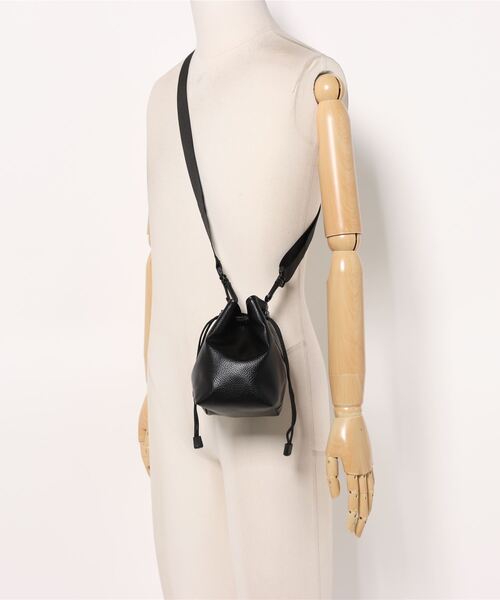 セール】ヴィンテージタイプ PUレザー 巾着 ミニショルダーバッグ