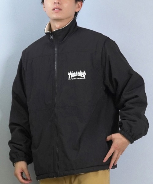セール】THRASHER/スラッシャー リバーシブルジャケット 刺繍ロゴ