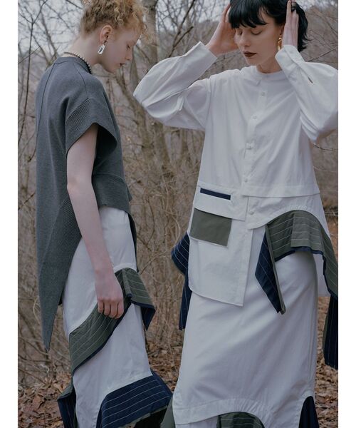 UN3D.（アンスリード）の「LAYER PARTS SH / レイヤーパーツシャツ