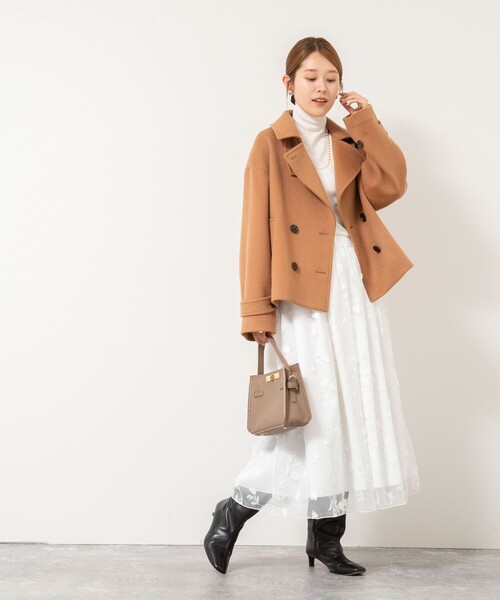 NOLLEY'S（ノーリーズ）の「ウールカシミヤダブルブレストコート