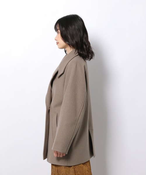 LAKOLE（ラコレ）の「ウーリーテックラペルドピーコート / 953529