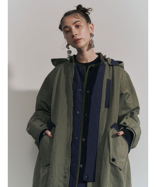 UN3D.（アンスリード）の「キルティングベストレイヤードコート