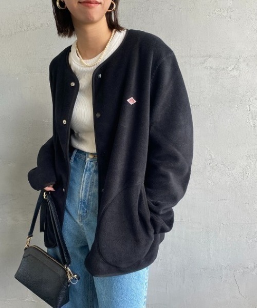 DANTON/ダントン] フリース ノーカラージャケット（ノーカラー