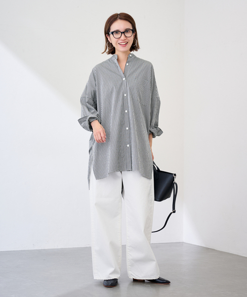 バンドカラーロングシャツ（シャツ/ブラウス）｜FRAMeWORK（フレーム