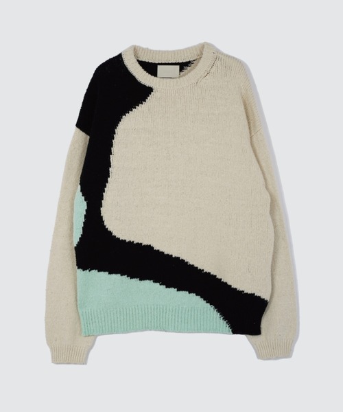 YOKE（ヨーク）の「YOKE/ヨーク/INTARSIA COTTON SWEATER（ニット