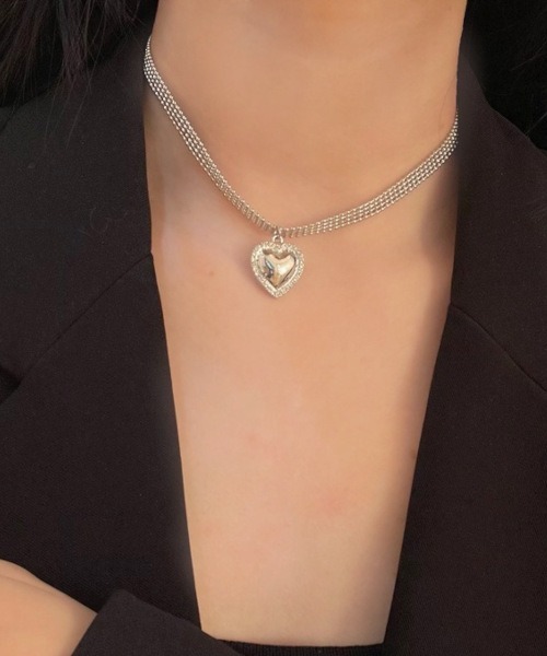 Bz/ハートモチーフドットチェーンチョーカー(MA/EK495)（チョーカー