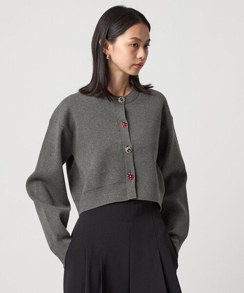 セール】＜EMMEL REFINES＞EM HW ビジュー ミニ カーディガン