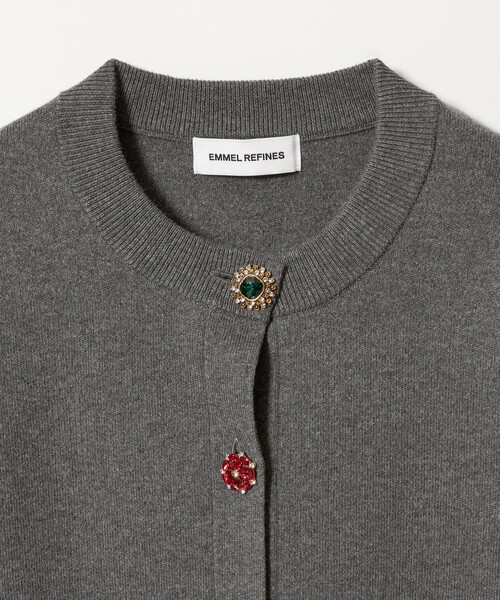 セール】＜EMMEL REFINES＞EM HW ビジュー ミニ カーディガン