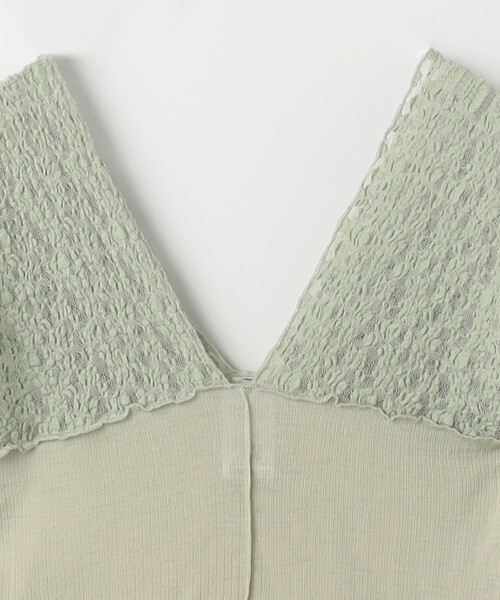 セール】BASERANGE/ベースレンジ Nehru Tank - Lace & Wool / ネルー