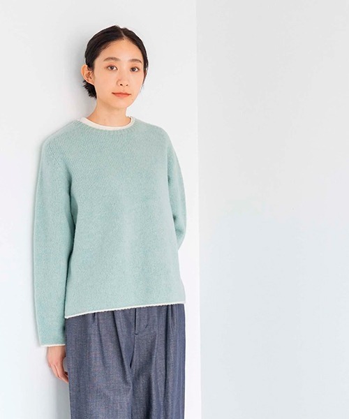 ラムウールカシミヤクルーネックセーター（ニット/セーター）｜D