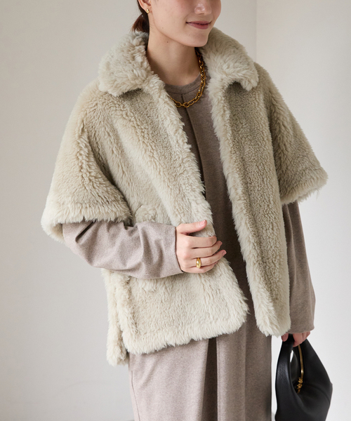 セール】TICCA（ティッカ） Woolファーポンチョ 0243410033（ポンチョ