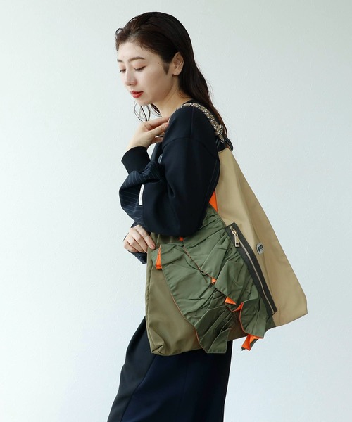 RISLEY×OUTDOOR PRODUCTS 】バイカラートライアングルフリルバッグ