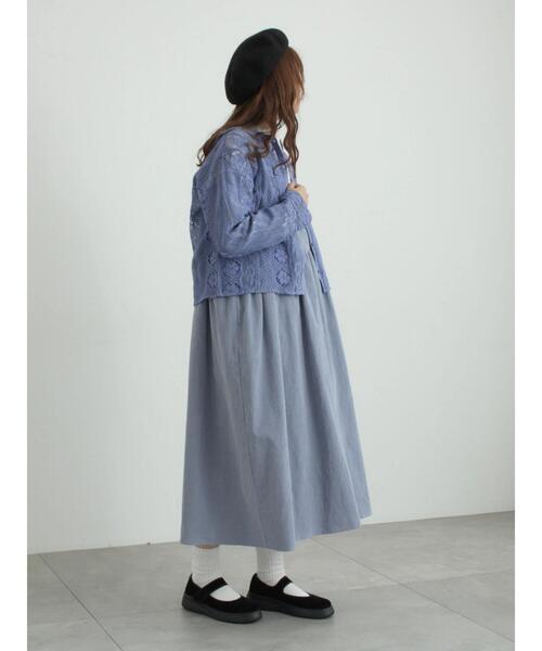 セール】レースパッチワークセーラー襟ブラウス（シャツ/ブラウス