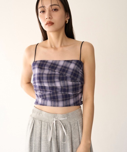 SNIDEL（スナイデル）の「ネルチェックキャミソール（キャミソール
