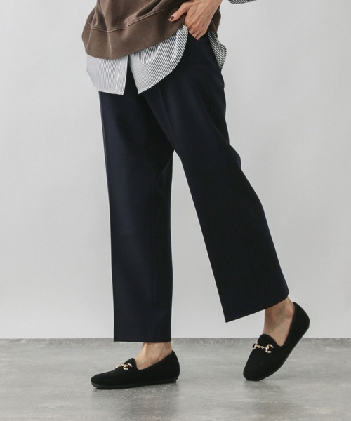 セール】あったかウツクシルエットイージーストレートパンツ/580754