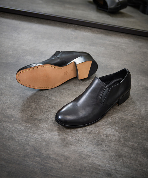 PADRONE パドローネ / BL SIDE GORE SHOES サイドゴアスリッポンレザー