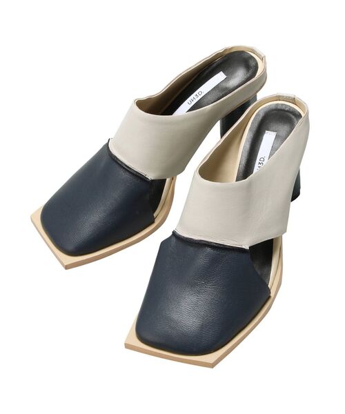 美品 アンスリード サイドカットスクエアミュール 美品 アンスリード