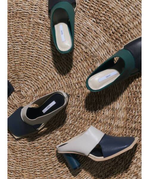 美品 アンスリード サイドカットスクエアミュール 美品 アンスリード