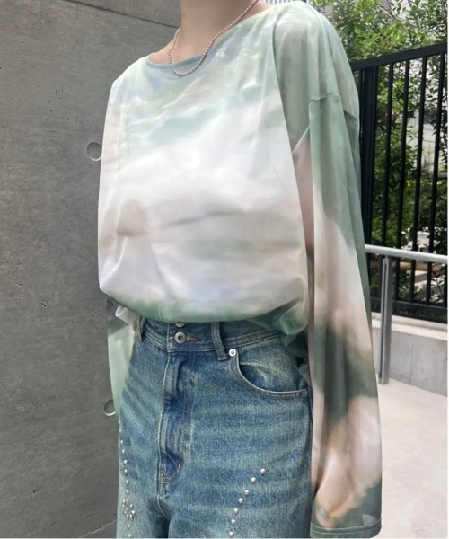 Silvia Conde Olivan×Ameri SHEER TOP（Tシャツ/カットソー）｜Ameri