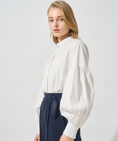 セール】【Eternal Line 2025】ストレッチブロードパフ袖ブラウス