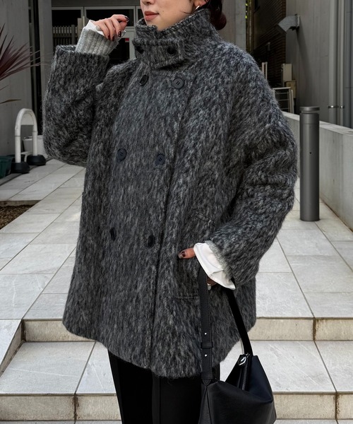 セール】シャギースタンドネックコート/WEB限定（その他アウター