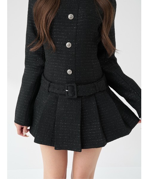Darich（ダーリッチ）の「ボックスプリーツツイードミニワンピース