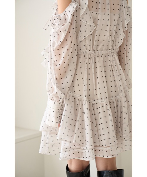 SNIDEL（スナイデル）の「フリルシフォンミニワンピース（ワンピース