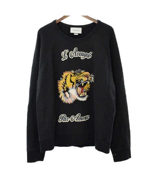 ブランド古着】タイガーパッチクルーネックトレーナー（スウェット