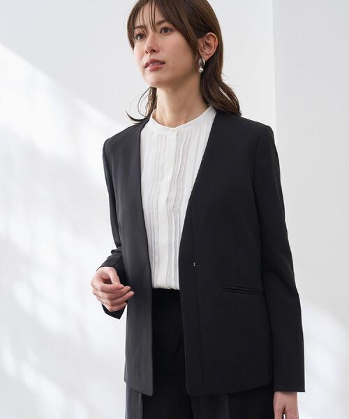 ≪通勤・セレモニー/セットアップ対応≫ Vネックジャケット/ダブル